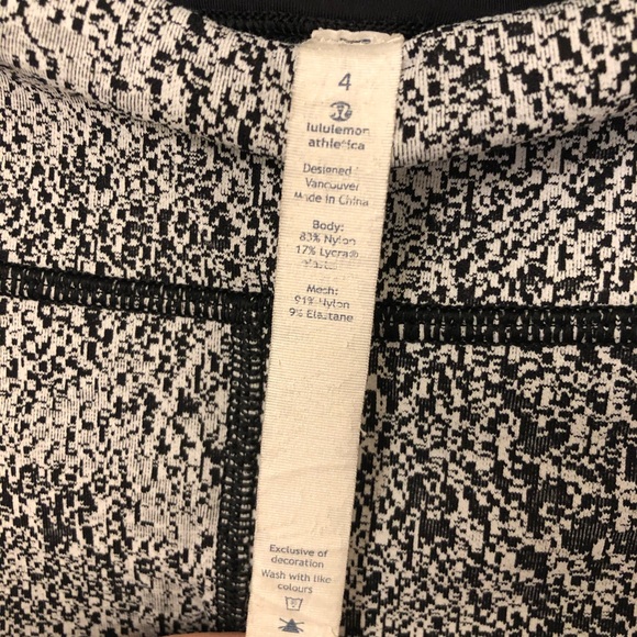 Lululemon Pace Rival Crop Legging black/white speckled pattern - Picture 4 of 4